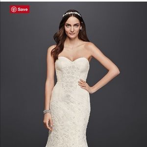 Oleg Cassini strapless wedding dress